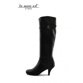 THE BOOT MEDIUM BLACK CALF HIGH UPPER PLAC METAL, BURNISHED G LOGO SW