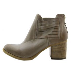 TRONCHETTO EN CUIR TAUPE SPAZZ