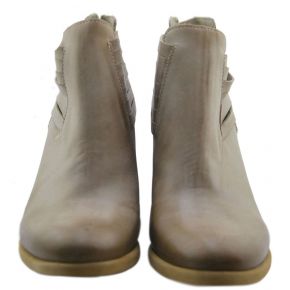 TRONCHETTO EN CUIR TAUPE SPAZZ