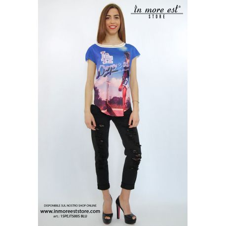 T-SHIRTS BLEU IMPRESSION DOPEURS LE POLY