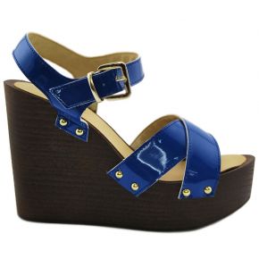 WEDGE PAINT BLUE BOTTOM WOOD ISLO ISABELLA LORUSSO