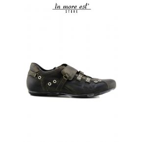 LACED LOW SUEDE/LEATHER MILITARY BUCKLES WRITTEN PACIOTTI