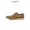 LACED CASUAL BROWN LEATHER BOTTOM PARA RUBBER BEIGE