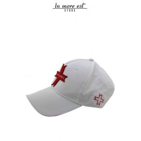 HAT CLASSIC WHITE COTTON LOGO RED CROSS ZUELEMENTS