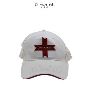 CAPPELLO CLASSICO BIANCO COTONE LOGO CROCE ROSSA ZUELEMENTS