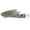 BELT NAPPA WITH SILVER LAMINATED AND STUDS