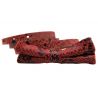 CEINTURE EN CUIR NAPPA PYTHON CUIR ROUGE BOUCLE BOW TIE