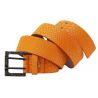 CEINTURE CUIR DE PYTHON ORANGE FERMOIR CADRE EN MÉTAL