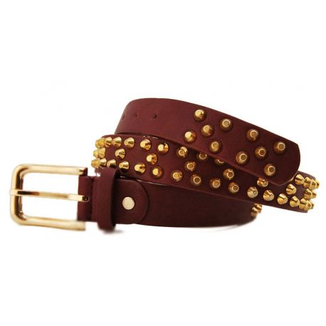 BELT RED VINACCIO BORCH GOLD