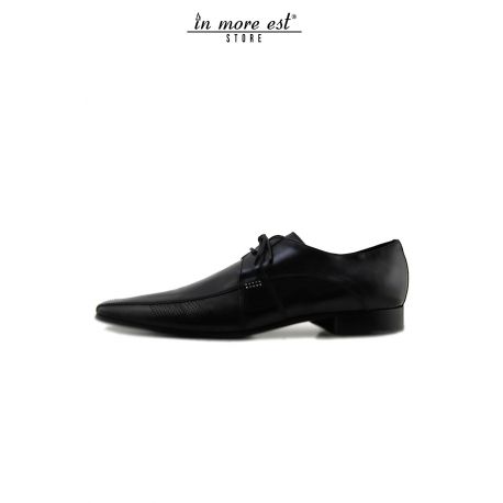 ELEGANT ALLAC BLACK CALF MICROTRAFORATA SIDE