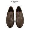 ELEGANT/MOCCASIN BROWN PYTHON LEATHER HARD BOTTOM LEATHER