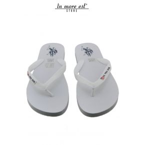 CHANCLAS MAR BLANCO DE GOMA LOGO DEL POLO