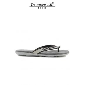 FLIP FLOPS GRAY STRAP GREY RUBBER SITE CESARE PACIOTTI INSOLE SUEDE GREY BOTTOM GREY RUBBER