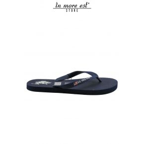 FLIP FLOPS DE LA MER EN CAOUTCHOUC BLEU LOGO US POLO