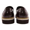 MOCCASIN ELEGANT BORDEAUX POLISHED THE BOTTOM OF CREPE RUBBER, WHITE