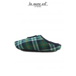 SLIPPER HOUSE THE SCOTTISH GREEN COTTON WARM