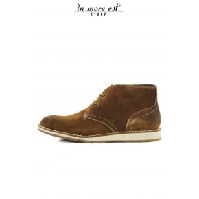 ANKLE BOOT BROWN SUEDE ALLACC BOTTOM OF PARA RUBBER WHITE
