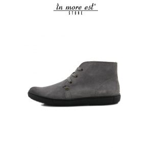 ANKLE BOOT GREY SUEDE ALLAC BOTTOM OF PARA RUBBER, BLACK