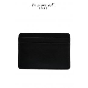 CARD HOLDER BLACK LEATHER PLAC METAL ARG LOGO SY