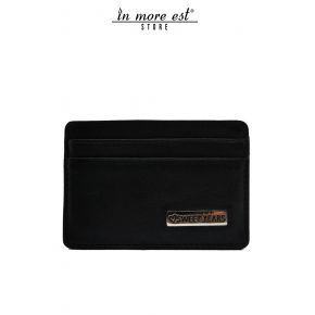 CARD HOLDER BLACK LEATHER PLAC METAL ARG LOGO SY