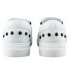 SLIP-ON EN CUIR BLANC NOIR GOUJONS