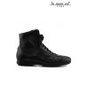 HIGH-TOP SNEAKERS BLACK LEATHER SYMBOL THE GUARDIANS SIDE