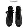 HIGH-TOP SNEAKERS BLACK LEATHER SYMBOL THE GUARDIANS SIDE
