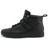 SNEAKERS ALTA VITELLO NERO STELLE NERE CINTURINO