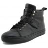 SNEAKERS ALTA VITELLO NERO STELLE NERE CINTURINO