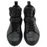 SNEAKERS ALTA VITELLO NERO STELLE NERE CINTURINO