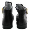 HIGH-TOP SNEAKERS BLACK CALF SIDE ZIP