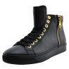 HIGH-TOP SNEAKERS BLACK CALF SIDE ZIP