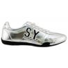 SNEAKER LOW SILVER PAINT LUCID BOTTOM BLACK RUBBER LOGO SY BLACK