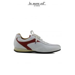 SNEAKER LOW-WHITE/RED CALF, WHITE