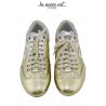 SNEAKERS LOW LAMIN GOLD/ARG LOGO G WHITE PAINT