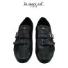 SNEAKER LOW-BLACK CALF/FABRIC WITH LOGO AG ALLAC BUCKLE STRAP METAL ARG LOGO OF THE GUARDIANS