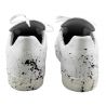 SNEAKERS LOW WHITE LEATHER SPLASH BLACK PAINT