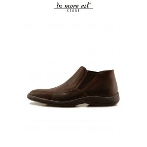 ANKLE BOOTS LOW BROWN CALF WITHOUT LACES BOTTOM RUBBER