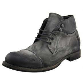 BOTINES DE GAMUZA GRIS MEDIO LAVADOS