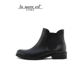THE BEATLES BLACK CALF ELASTIC AT THE ANKLE, THE BOTTOM LEATHER BLACK