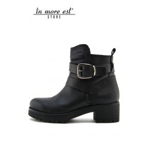 ANKLE-BOOTS LOWER LEG LOWER BUCKLE METAL FRAME BOTTOM CARARMATO BLACK RUBBER