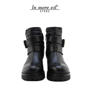 ANKLE-BOOTS LOWER LEG LOWER BUCKLE METAL FRAME BOTTOM CARARMATO BLACK RUBBER