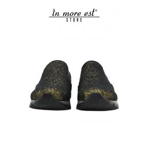 RUNNING GOLD GLITTER ELASTIC WITHOUT LACES-TOURISM CARARMATO STRAIGHT