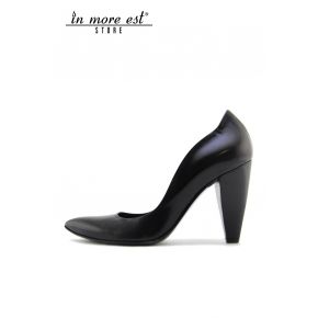 DECOLLETE' MEDIUM TOE BLACK HEEL GREAT