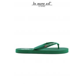 FLIP-FLOPS WITH SEA GREEN RUBBER LOGO US POLO