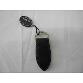 KEYCHAIN EN CUIR NOIR AIMANT INTERNE