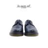 DR MARTENS PETROL BLUE PERFORATED OXFORD SHOE ALLAC BOTTOM TRANSPARENT RUBBER