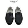 MOCASSINO VITELLO NERO PLACCA METAL LOGO GUARDIANI