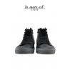 HIGH-TOP SNEAKERS BLACK BOTTOM CREPE RUBBER GREY