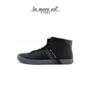 HIGH-TOP SNEAKERS BLACK BOTTOM CREPE RUBBER GREY